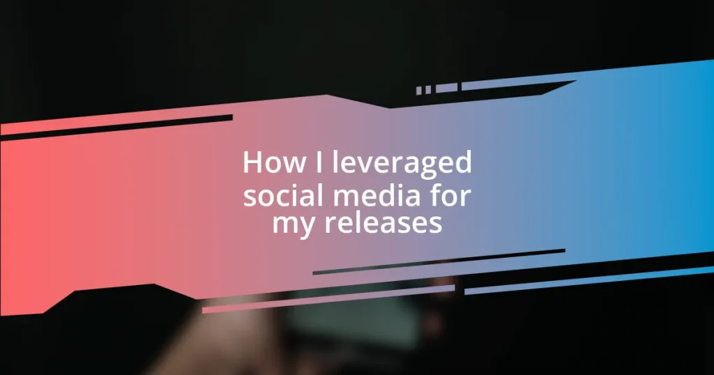 How I leveraged social media for my releases